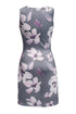 Print Hollow Out Twist Bodycon Mini Dress